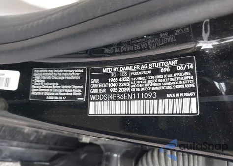 2014 Mercedes-Benz Cla 250 z USA, uszkodzony, nr VIN WDDSJ4EB6EN111093